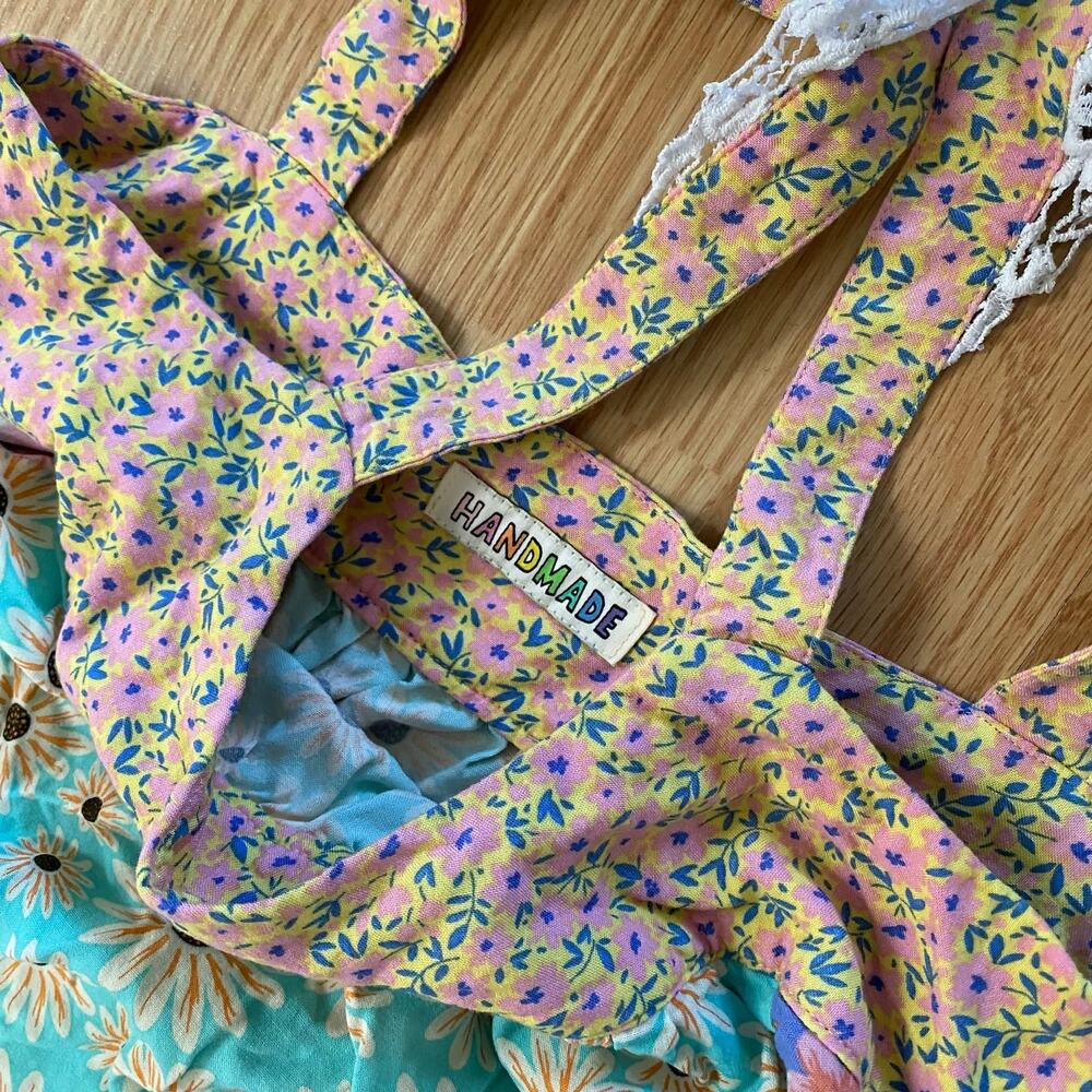 Handmade Boho Floral Dress Best Fit Size Small - Picture 5 of 6